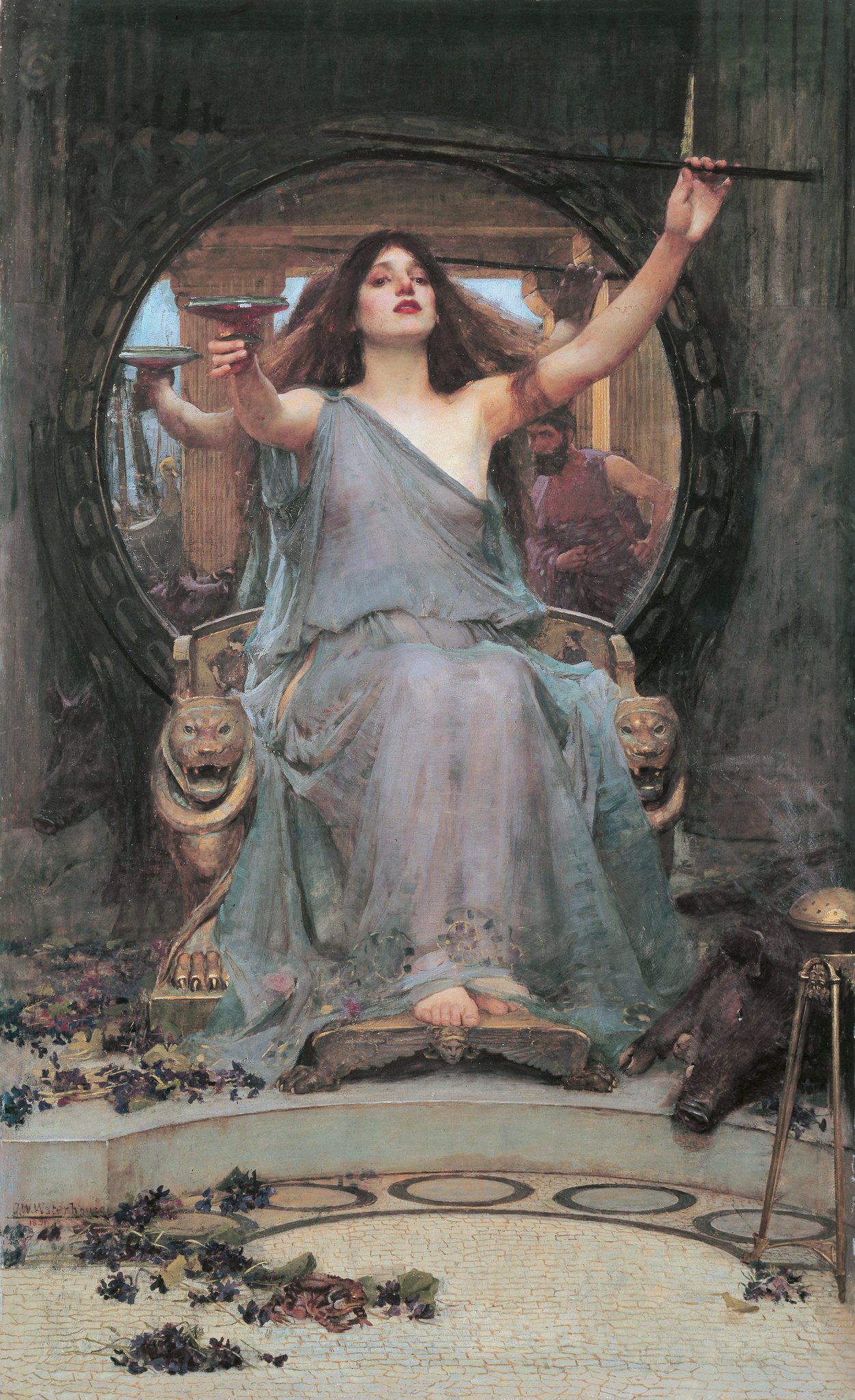 Circe Offering the Cup to Ulysses by John William Waterhouse, 1891